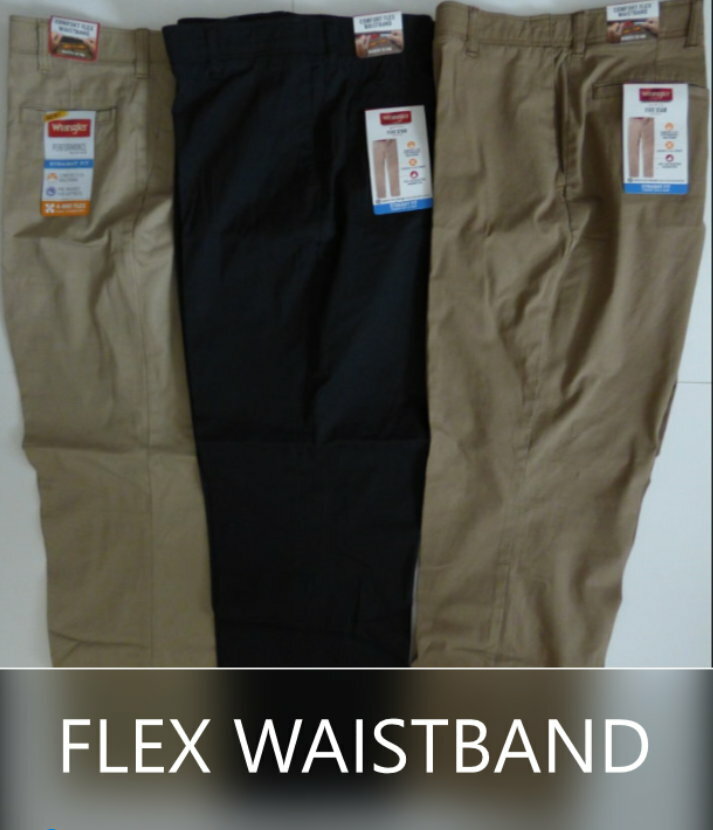 wrangler flex waist pants